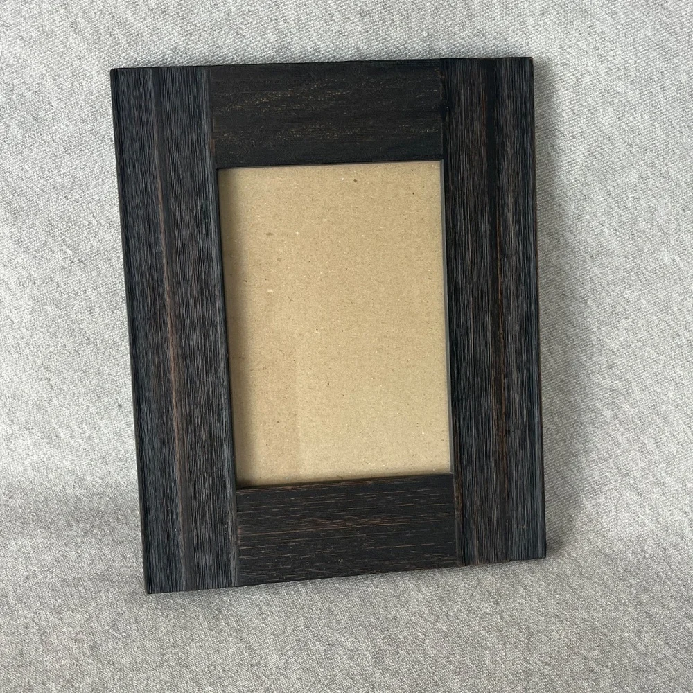 Pottery Barn Red and Dark Brown Wood Picture Frames (Set of 2)